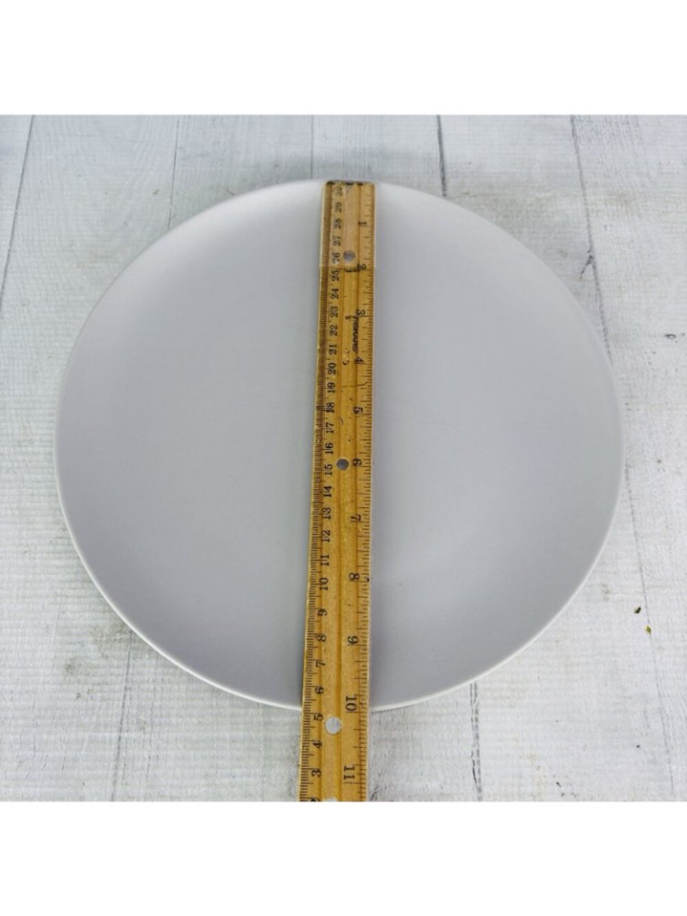Ikea of Sweden 12011 Solid Gray Matte Round Stoneware 10.25" Dinner Plates Set 2 - Picture 7 of 14